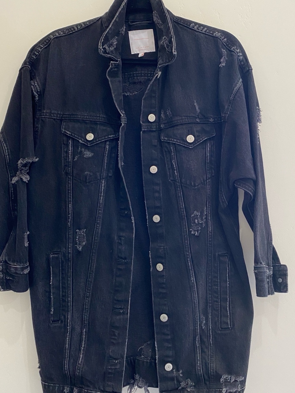 Zara Trafaluc black denim jacket